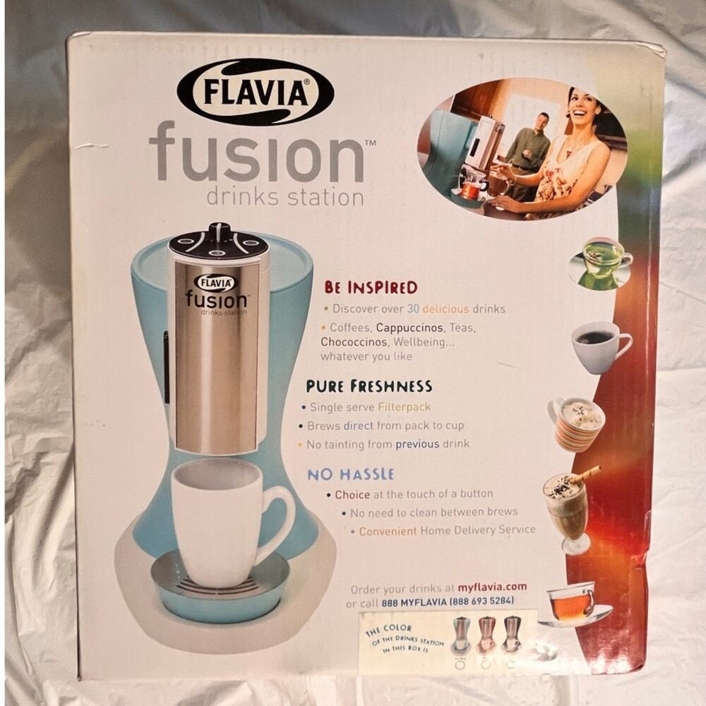 FLAVIA Fusion Drinks Station Single Serve Coffee Tea Maker J10NBK - NEW open box